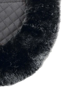 Sattelkissen m.med.Lammfell, mit Taschen