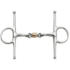 Schenkeltrense mit beschichteter Kupferrolle, Edelstahl