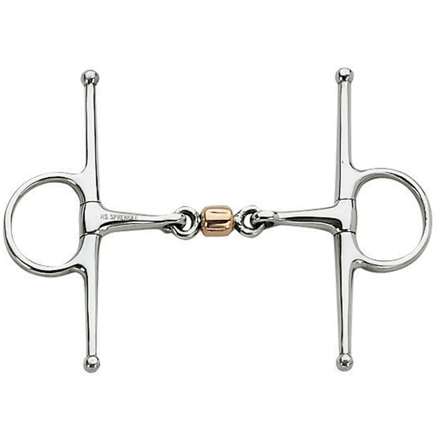 Schenkeltrense mit beschichteter Kupferrolle, Edelstahl