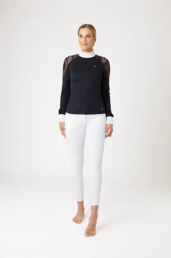 Sylvie Damen Langarm-Turniershirt mit Spitze