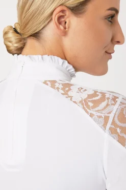 Sylvie Damen Langarm-Turniershirt mit Spitze