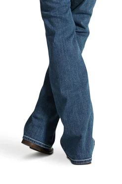 Whipstitch R.E.A.L. Damen Bootcut Stretch Jeans mit mittelhohem Bund